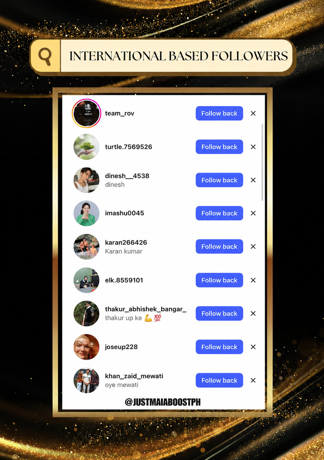 International Based Followers