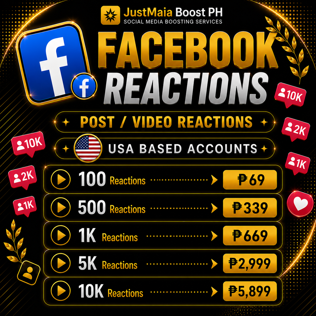 Facebook INTERNATIONAL / MIXED COUNTRIES pricelist 2
