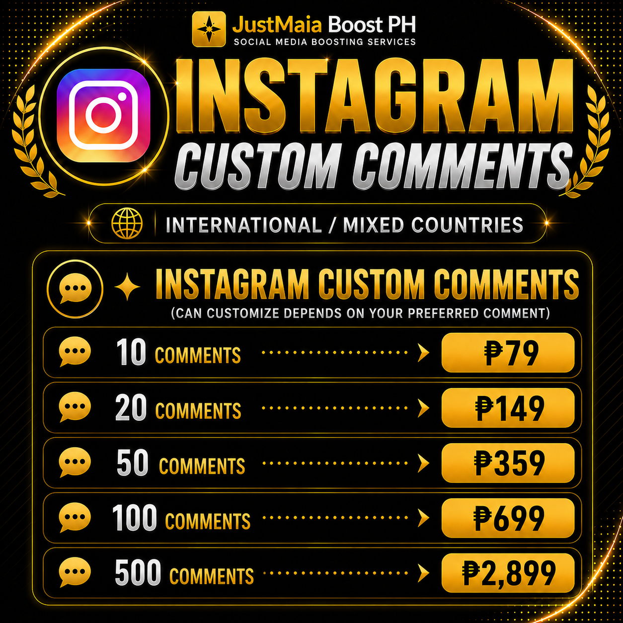 Instagram INTERNATIONAL / MIXED COUNTRIES pricelist 4