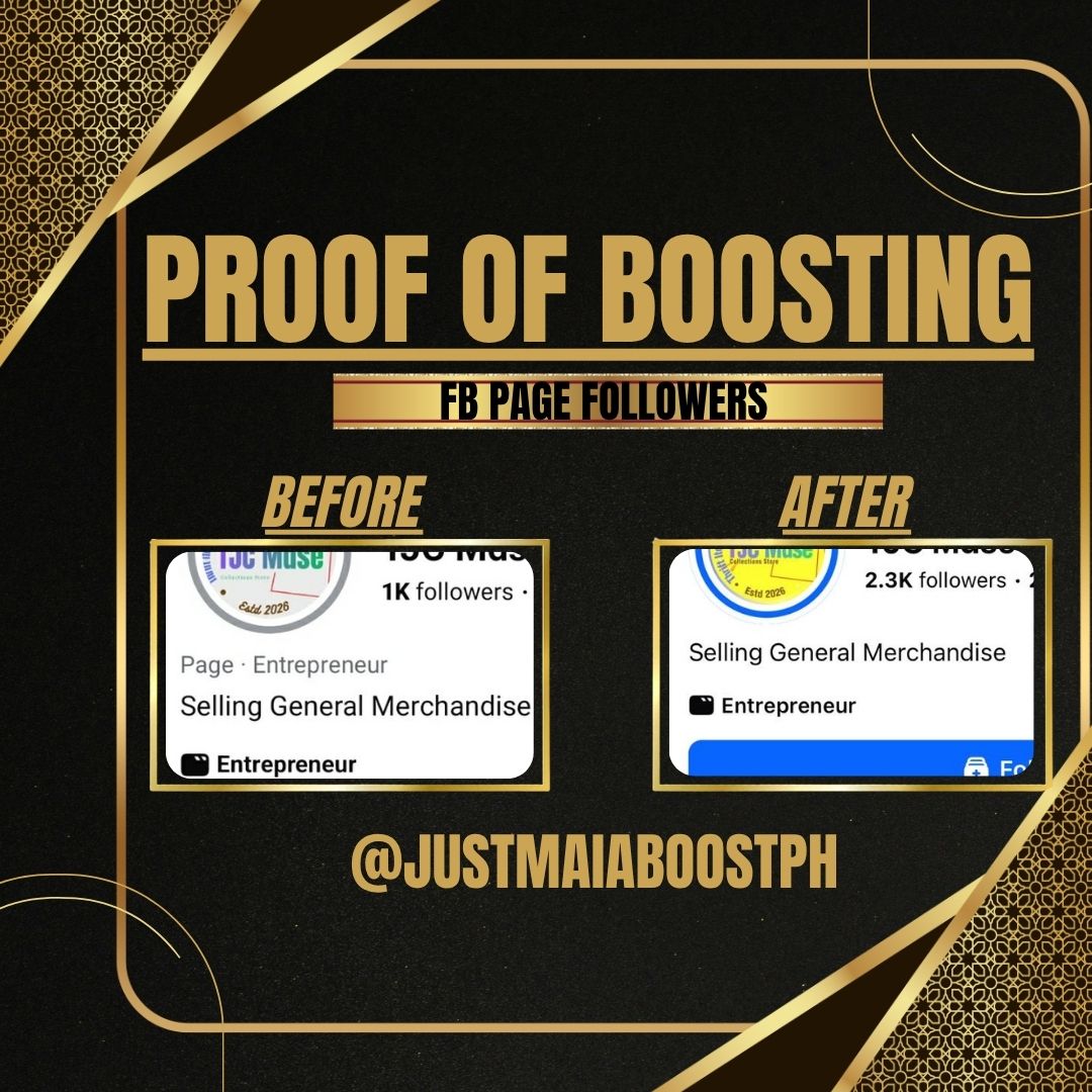 Proof of boosting — FB Page Followers