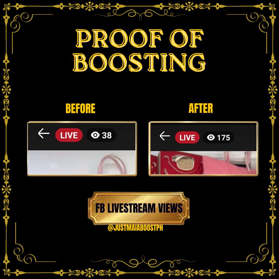 Proof of boosting — FB Livestream Views