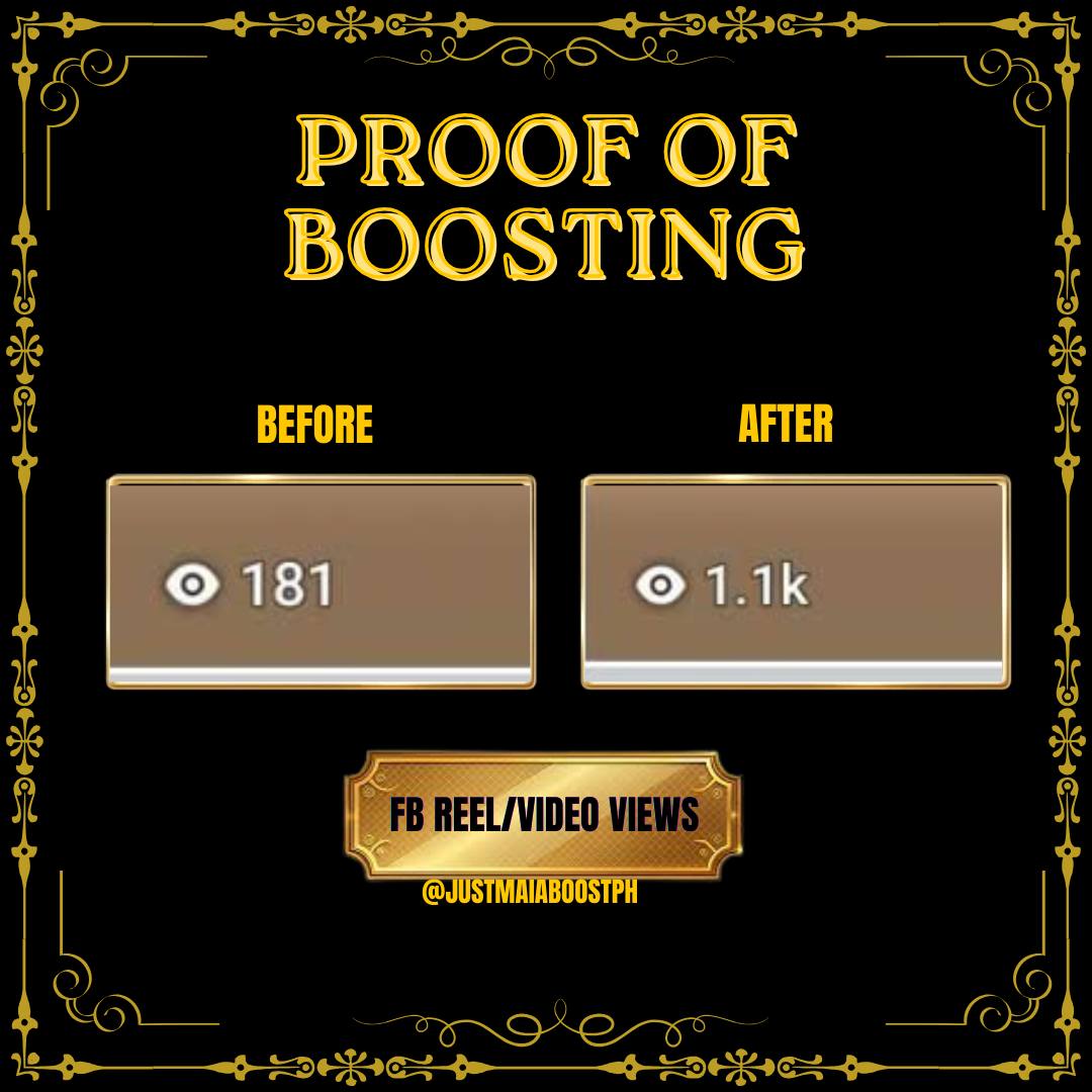 Proof of boosting — FB Reel / Video Views