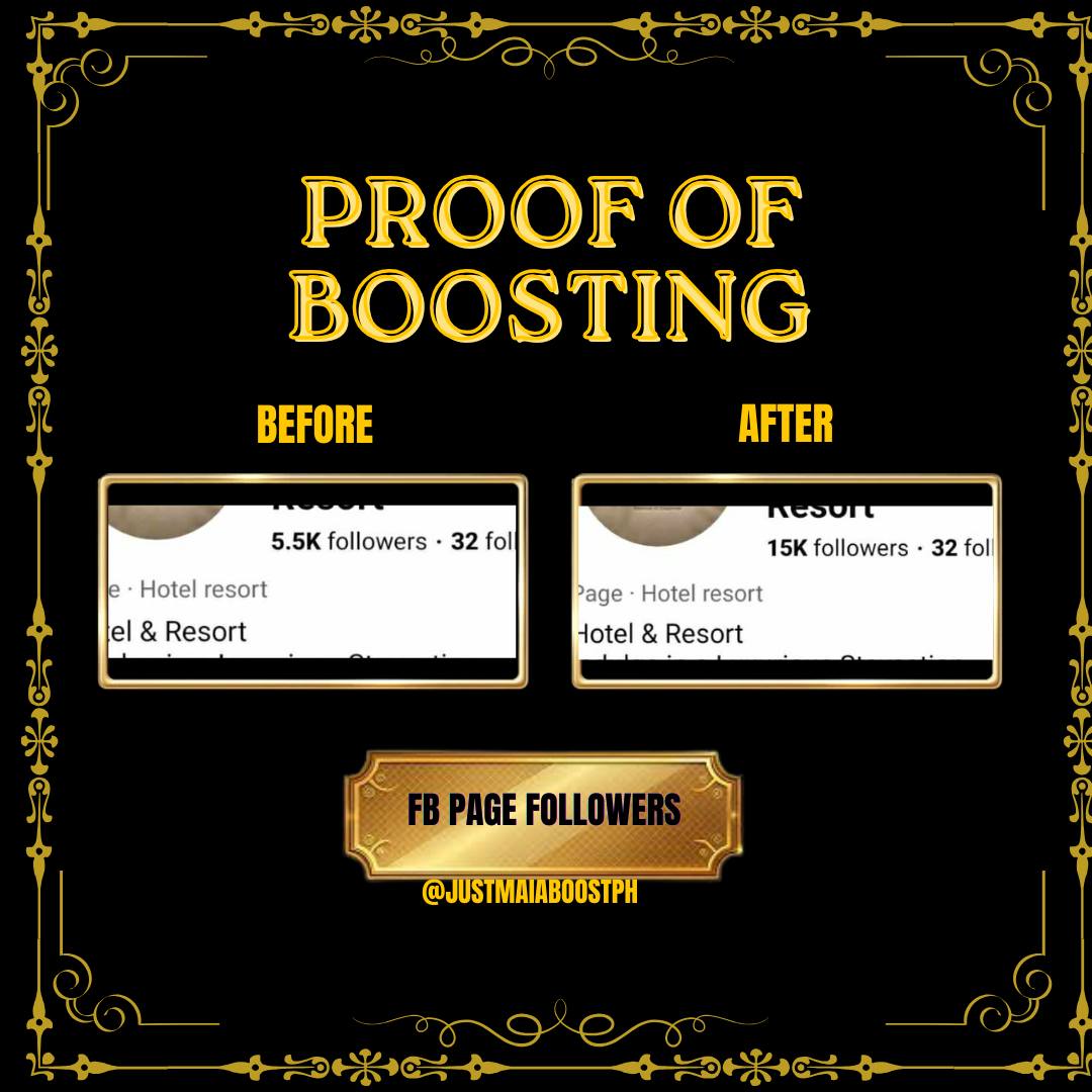 Proof of boosting — FB Page Followers