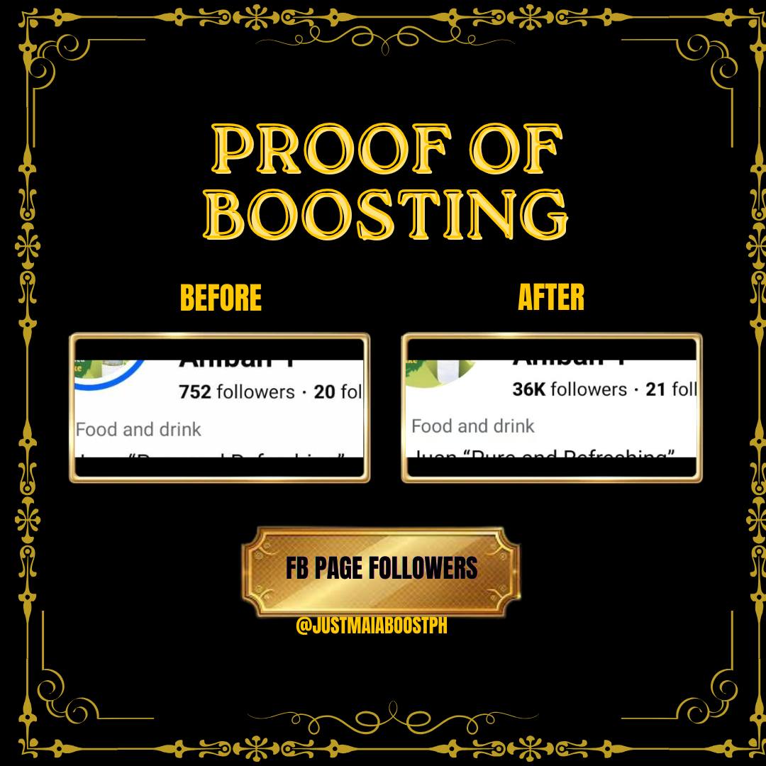 Proof of boosting — FB Page Followers