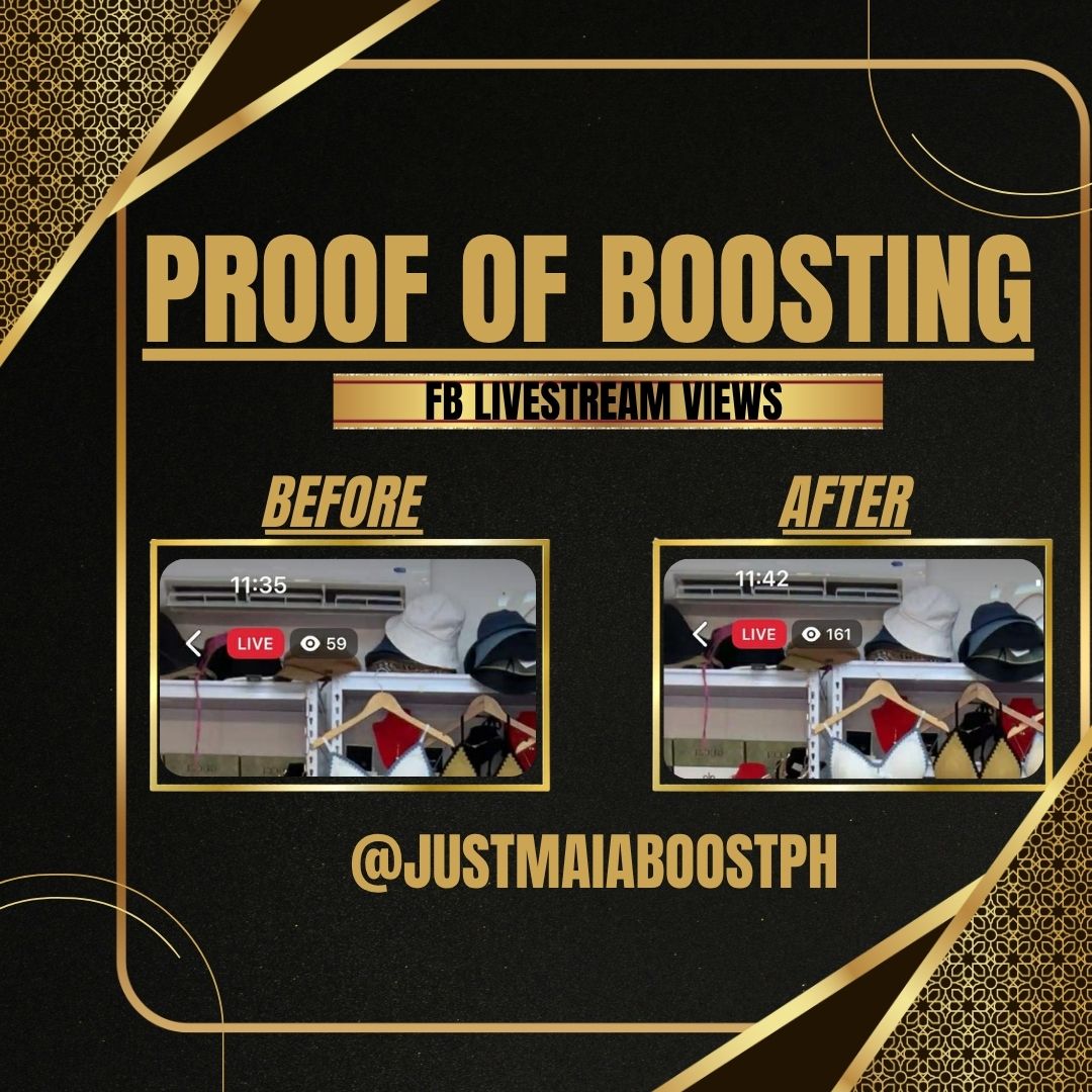 Proof of boosting — FB Livestream Views