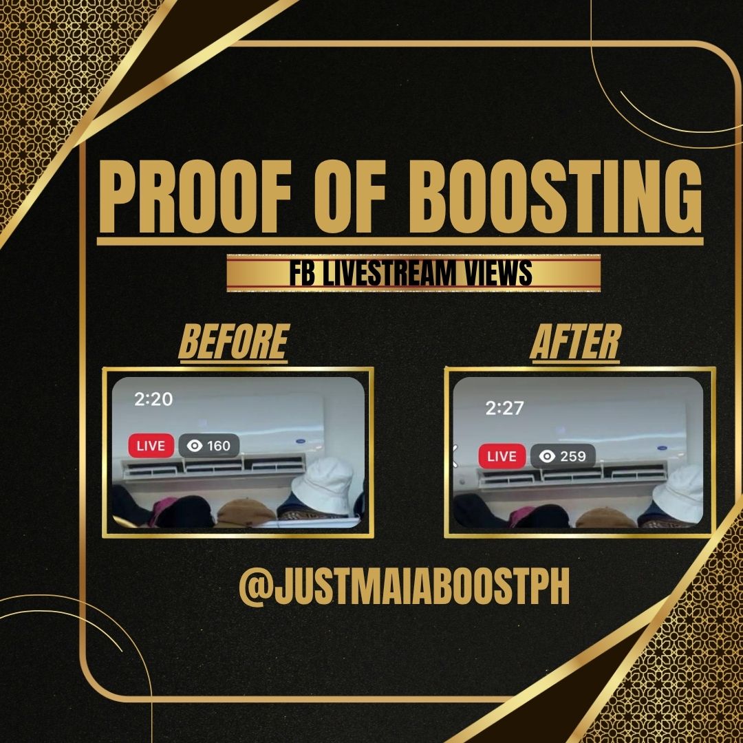 Proof of boosting — FB Livestream Views