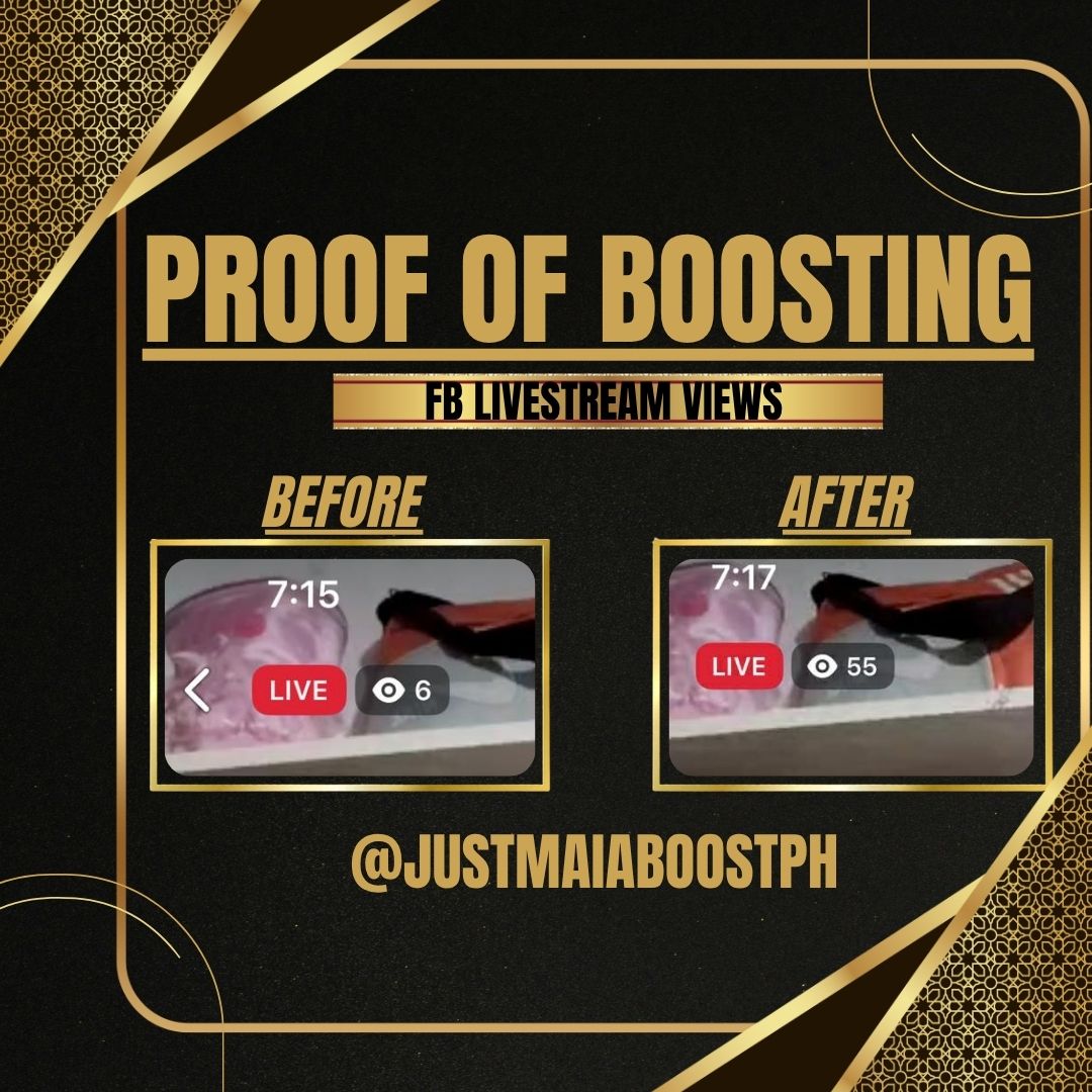 Proof of boosting — FB Livestream Views
