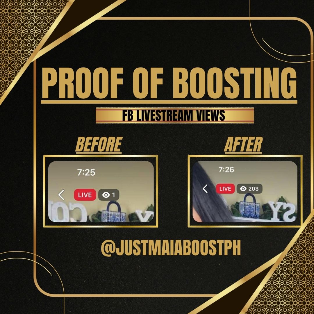 Proof of boosting — FB Livestream Views