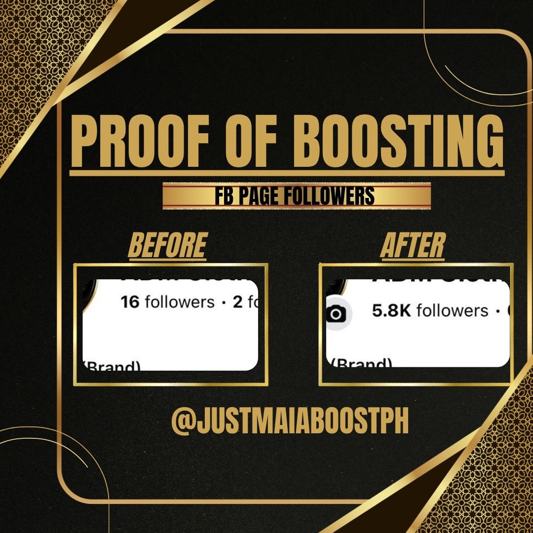 Proof of boosting — FB Page Followers