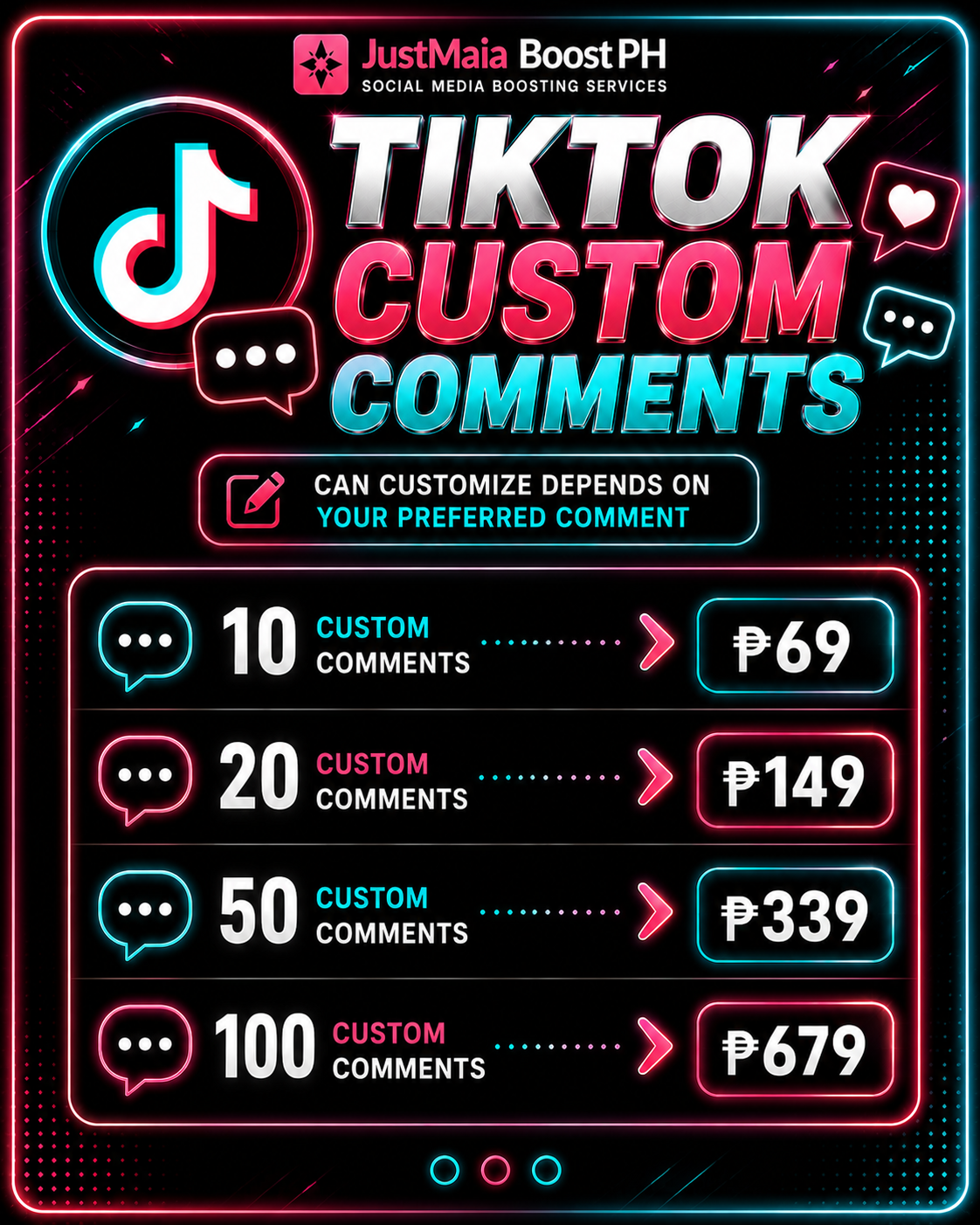 TikTok pricelist 2