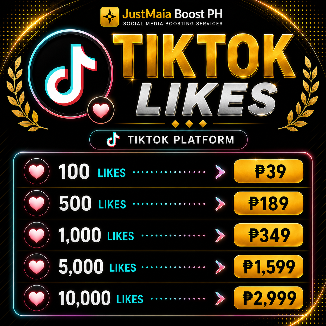 TikTok pricelist 3