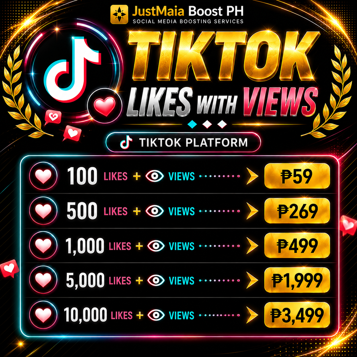 TikTok pricelist 5
